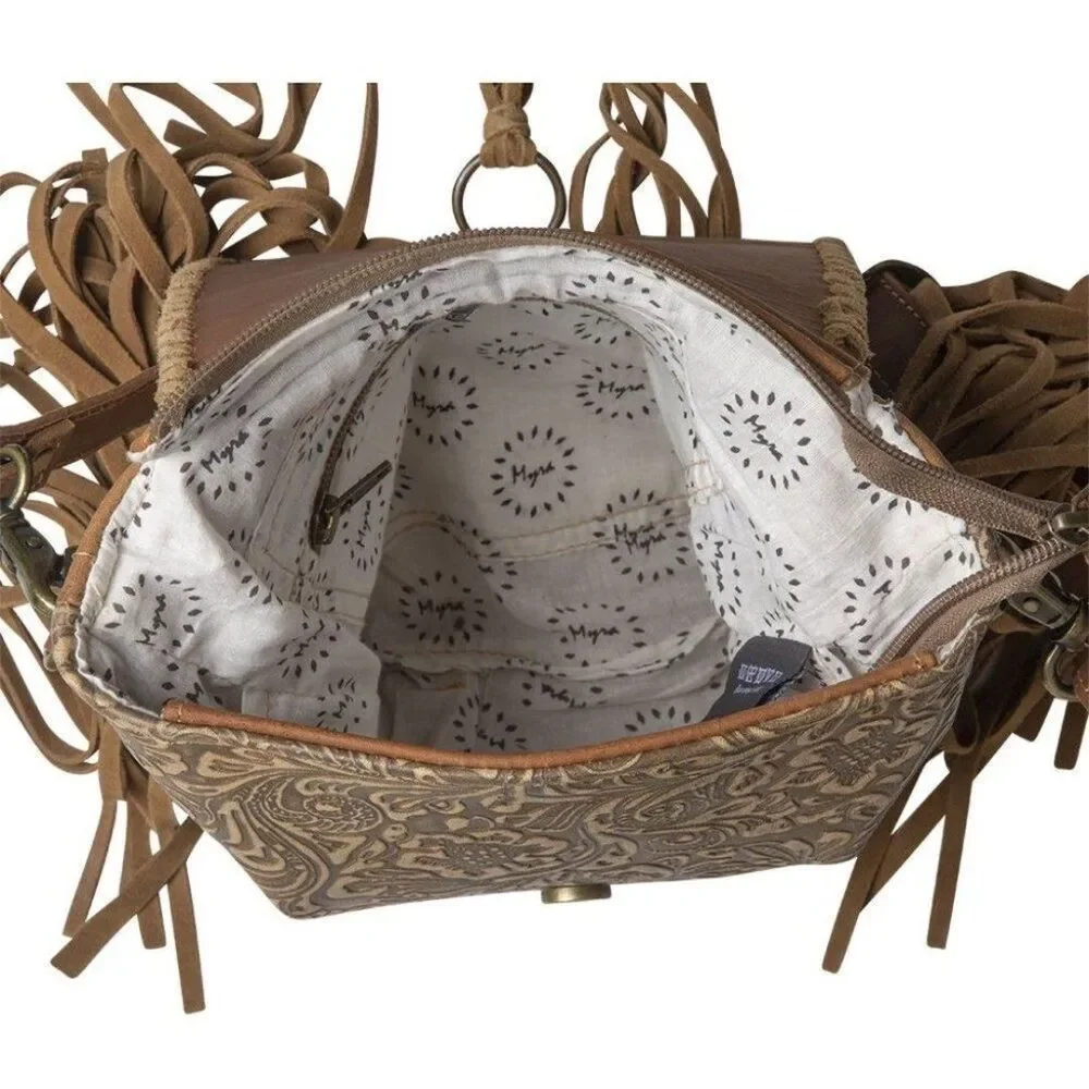 Myra Bag Handmade Maushold Leather & Hairon Upcycled Canvas & Cowhide